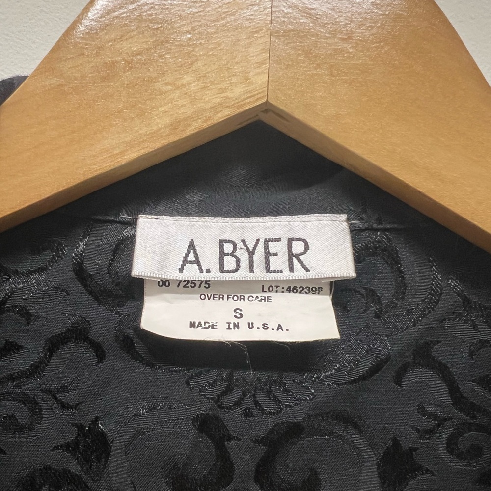 A. Byer Black Patterned Structured Women's Blazer… - image 3